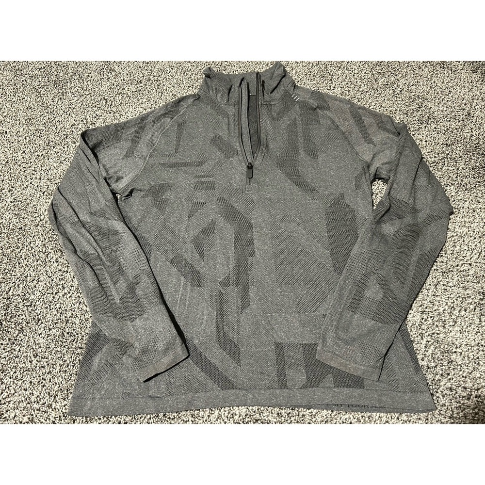 Lululemon Athletica Men's Charcoal Camouflage Quarter-Zip